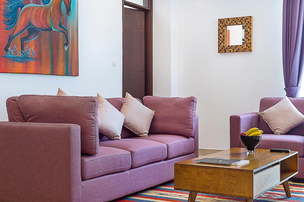Posezení v ubytování L'Aziz Suites