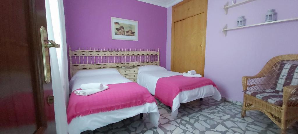 Postel nebo postele na pokoji v ubytování Casa rural las Eras