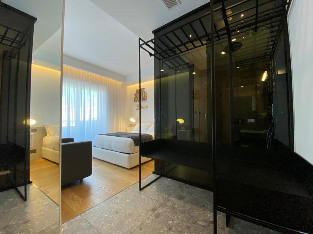 Postel nebo postele na pokoji v ubytování MYHOME 75 Premium Luxury B&B