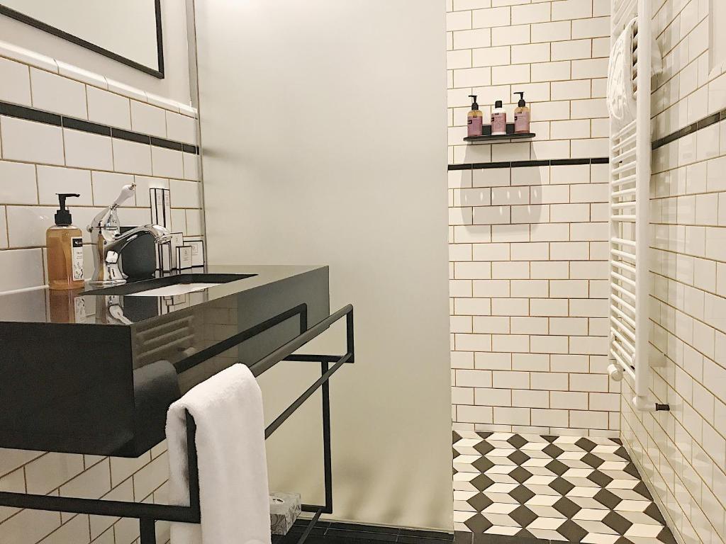 Kuchyň nebo kuchyňský kout v ubytování Kvosin Downtown Hotel
