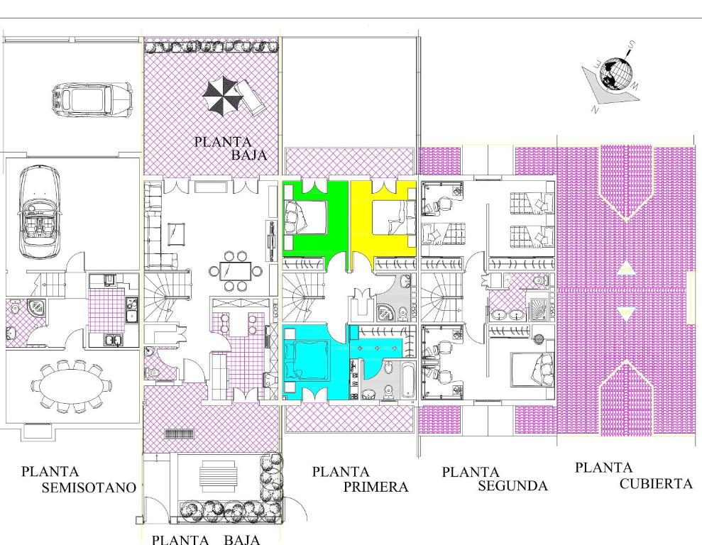 plan piętra domu w obiekcie Bordatxiki w mieście Hondarribia