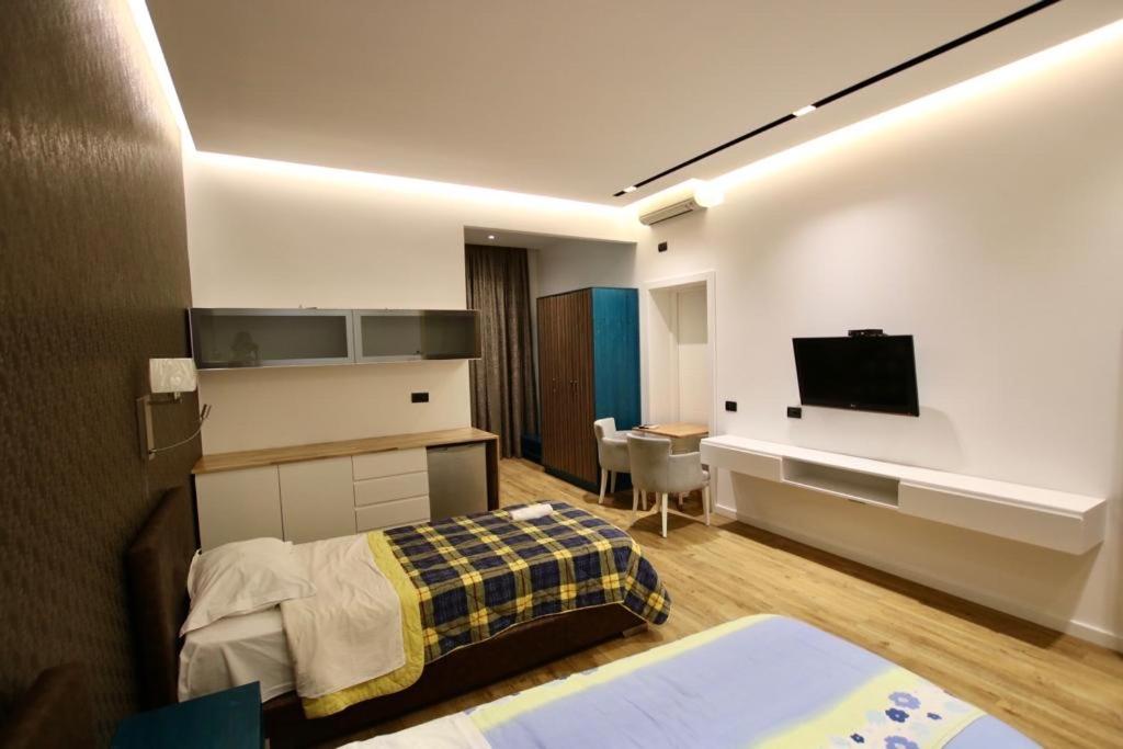 Cama o camas de una habitación en Aurelis Hotel