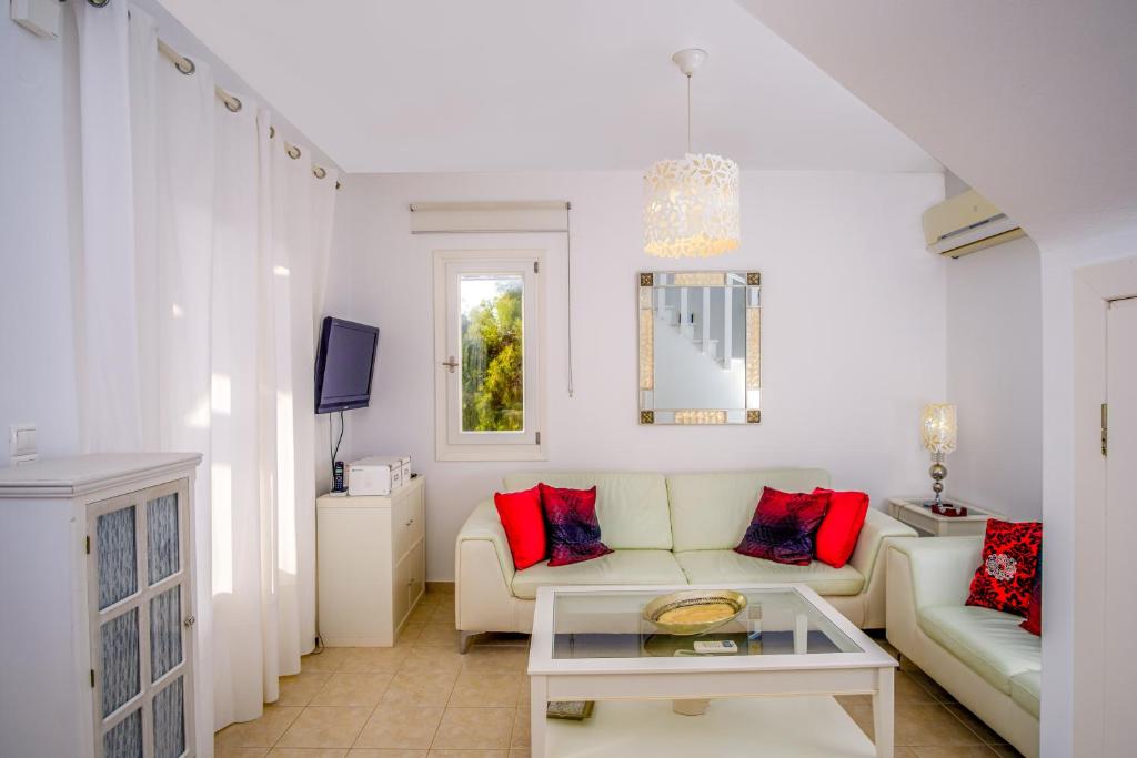 Posezení v ubytování Sea View Villa
