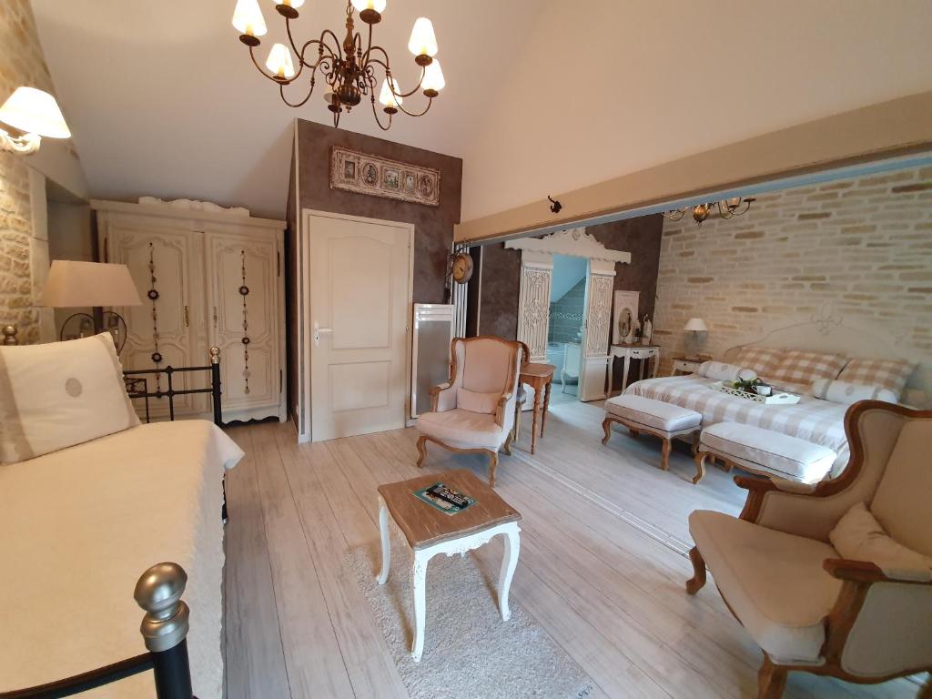 Chambres d'hôtes Nuits Campagnardes - Habitación Cuádruple Con Baño Externo Privado