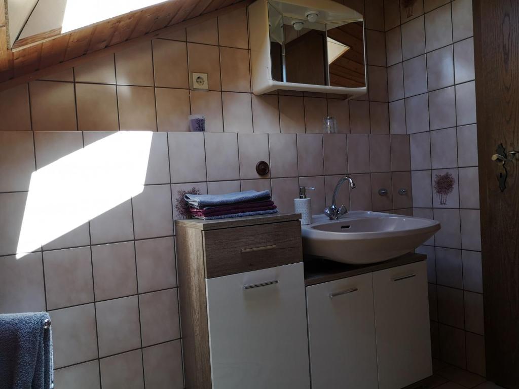Koupelna v ubytování Ferienwohnungen Maintal
