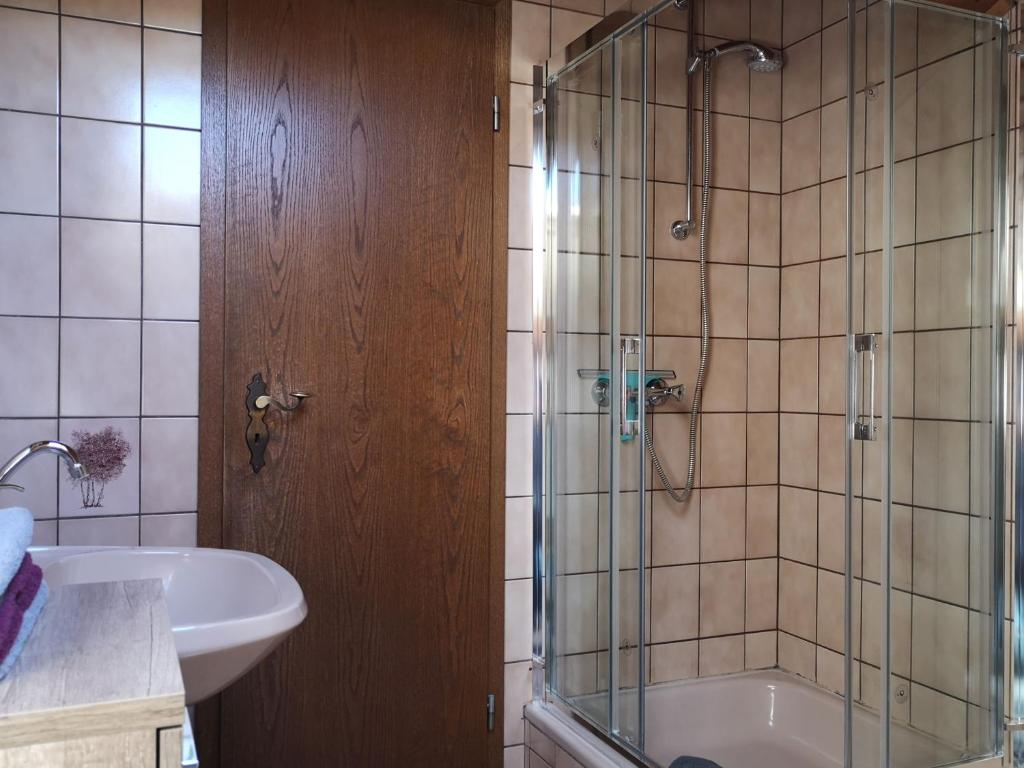 Koupelna v ubytování Ferienwohnungen Maintal