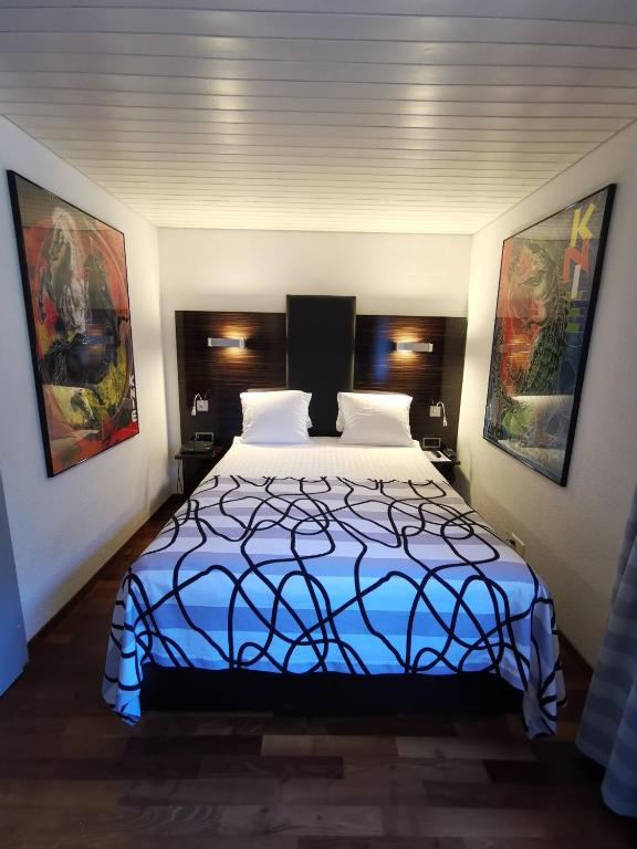 Postel nebo postele na pokoji v ubytování Hotel Brienzersee