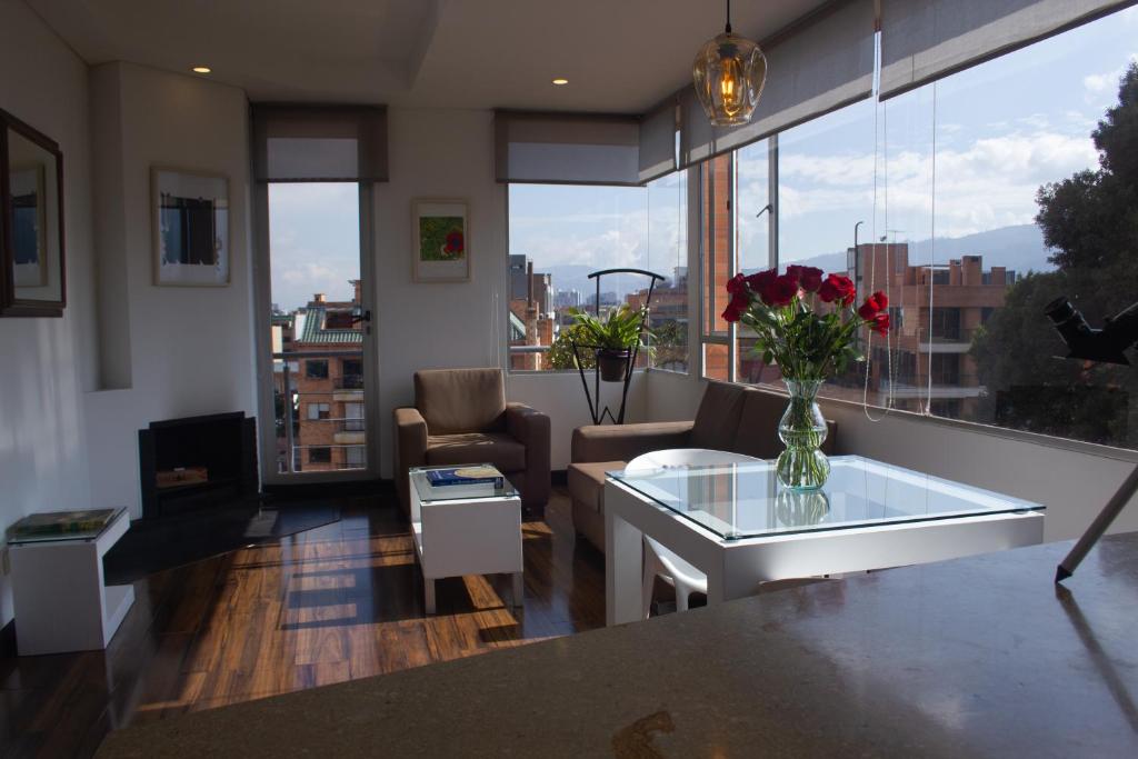 Posezení v ubytování Hotel 104 Art Suites