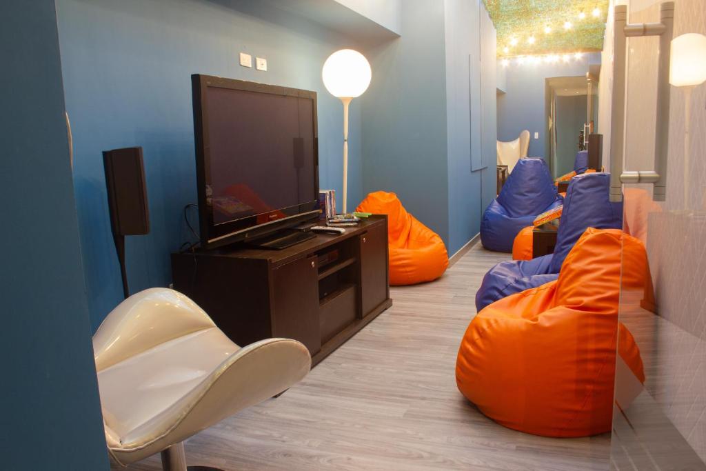 Posezení v ubytování Hotel 104 Art Suites