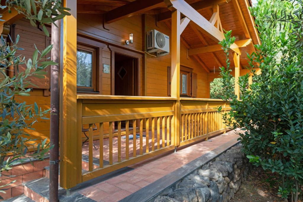Balkón nebo terasa v ubytování Chalet Scordapeni