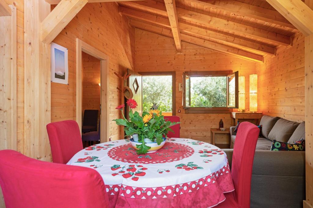 Posezení v ubytování Chalet Scordapeni