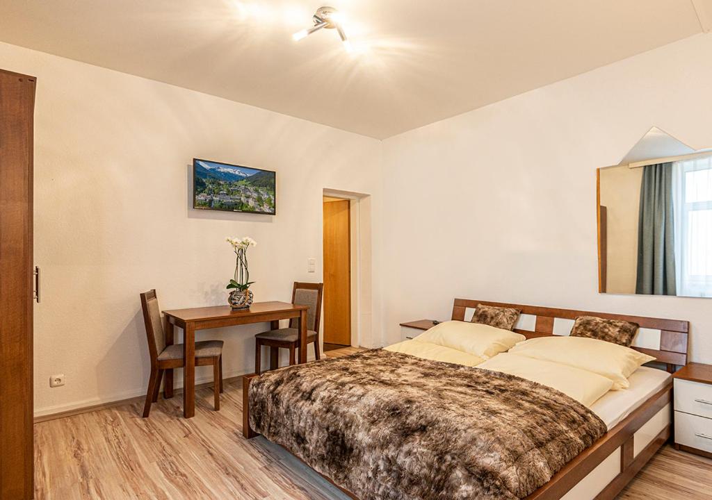 Postel nebo postele na pokoji v ubytování Hotel Bristol