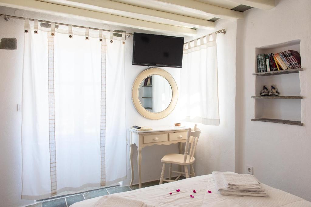 Posteľ alebo postele v izbe v ubytovaní Efthymia apartments