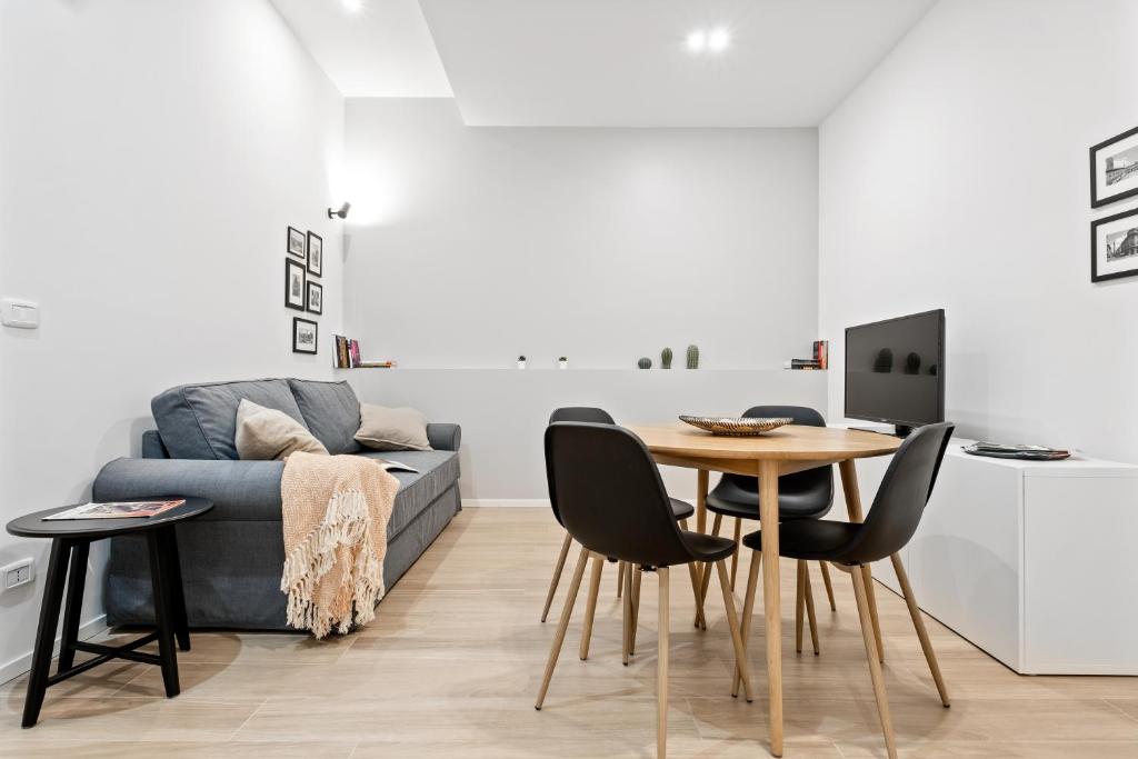 Część wypoczynkowa w obiekcie Piazza Maggiore White Apartment