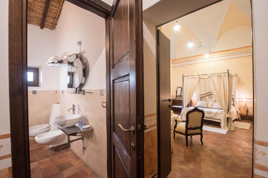 Koupelna v ubytování Hotel Anticos Palathos