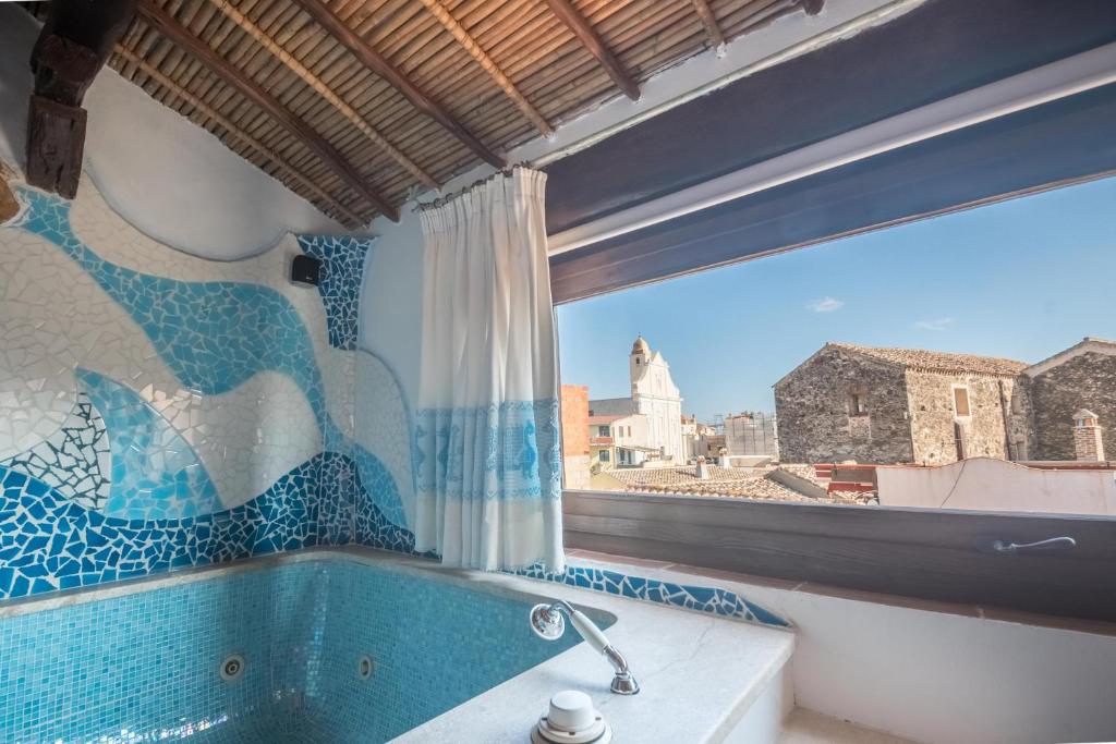 Koupelna v ubytování Hotel Anticos Palathos
