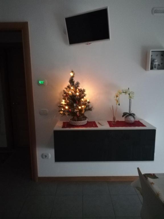 Televízia a/alebo spoločenská miestnosť v ubytovaní Cà delle Rose