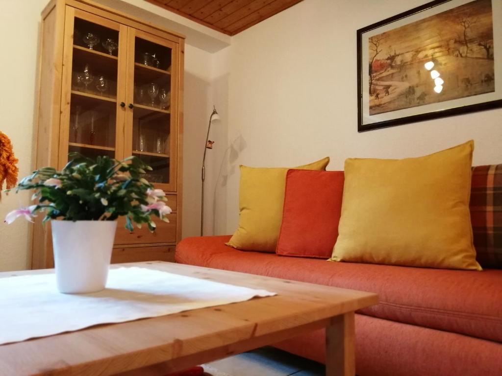 Posezení v ubytování Ferienwohnung Ulbrich