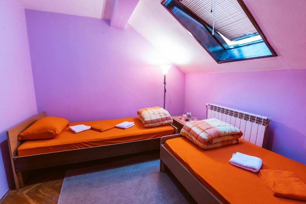 Postel nebo postele na pokoji v ubytování Laufer