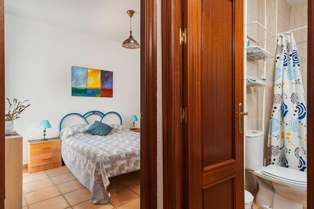 Łóżko lub łóżka w pokoju w obiekcie Apartamento de alquiler en Barbate