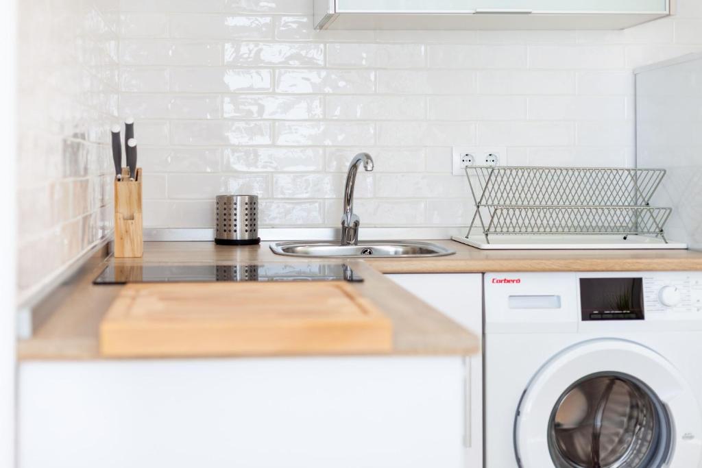 Kuchyň nebo kuchyňský kout v ubytování Apartamento Sol