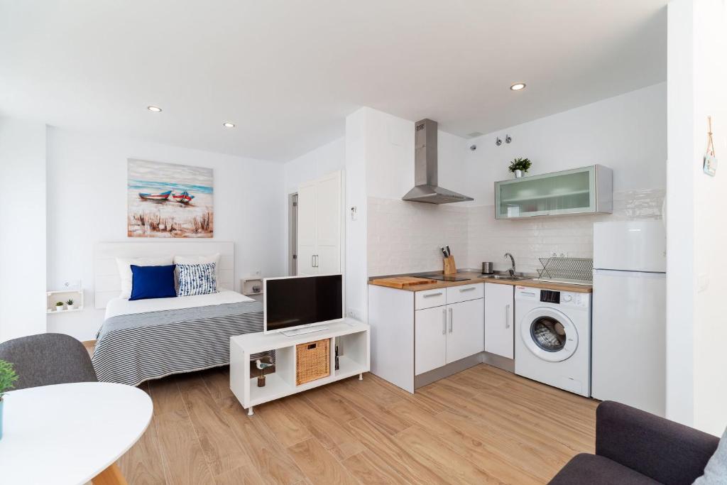 Kuchyň nebo kuchyňský kout v ubytování Apartamento Sol