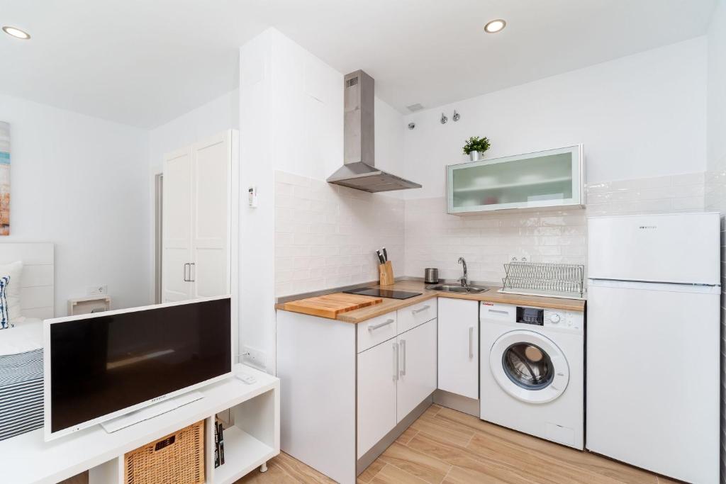 Kuchyň nebo kuchyňský kout v ubytování Apartamento Sol