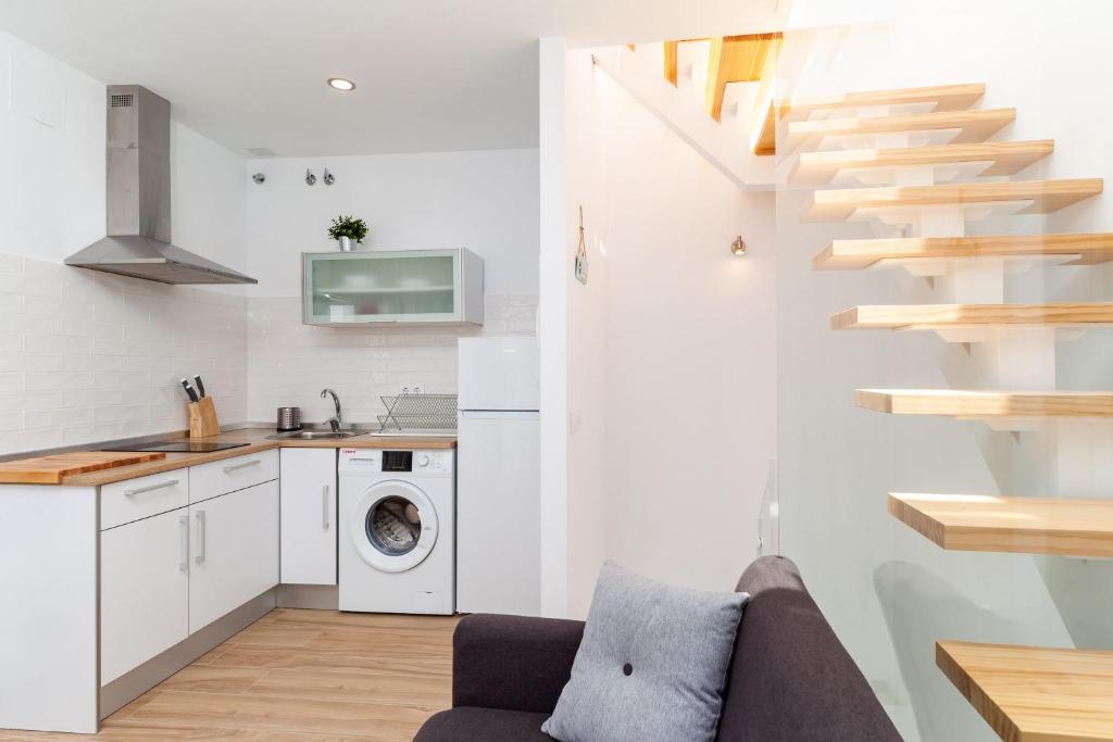 Kuchyň nebo kuchyňský kout v ubytování Apartamento Sol