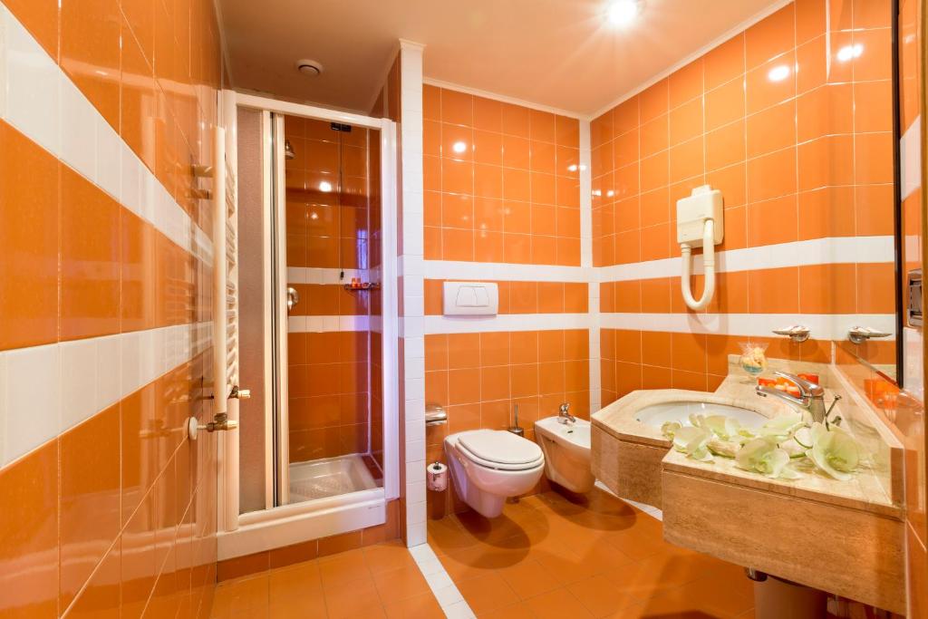 Koupelna v ubytování Hotel Tivoli