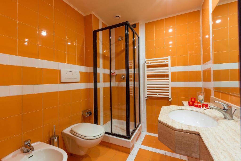 Koupelna v ubytování Hotel Tivoli