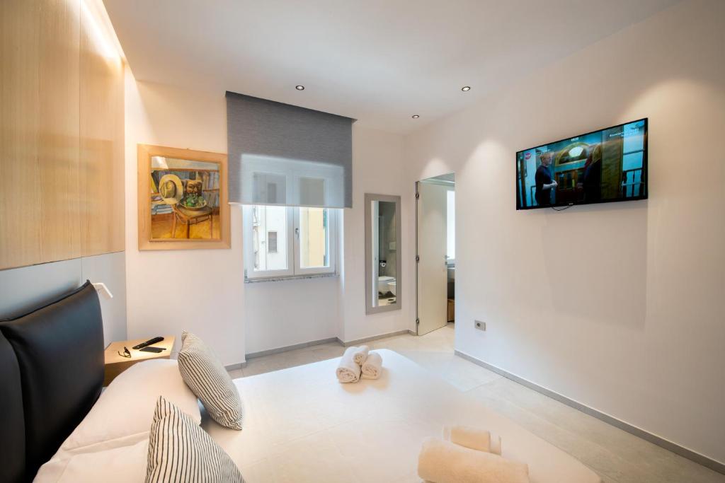 TV a/nebo společenská místnost v ubytování Maison Manfredi Sorrento