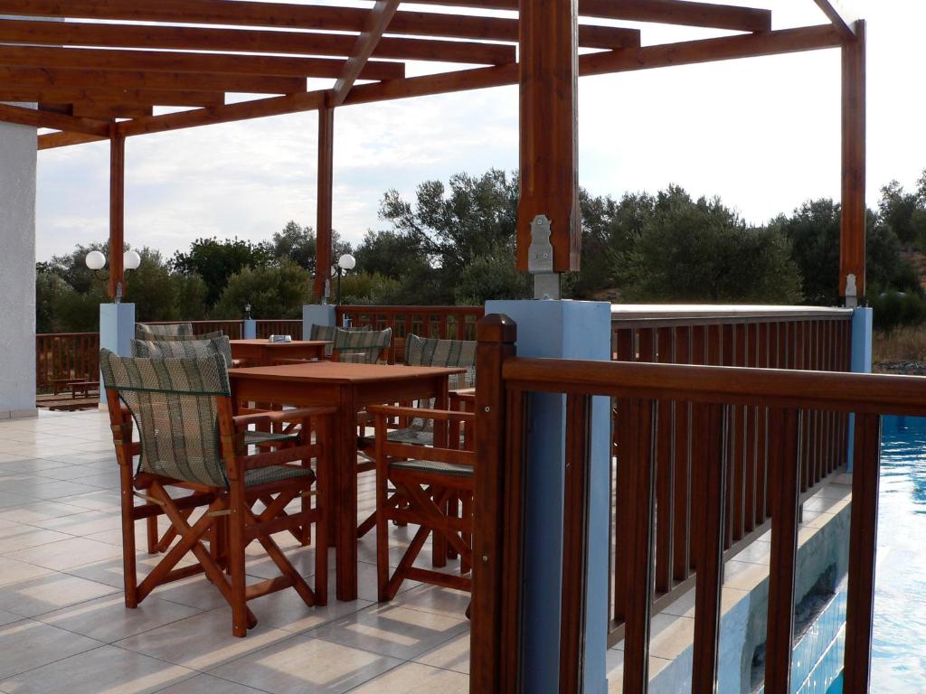 Balkón nebo terasa v ubytování Kyma Hotel