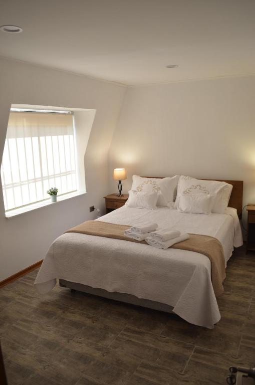 Uma cama ou camas num quarto em Los Araucanos