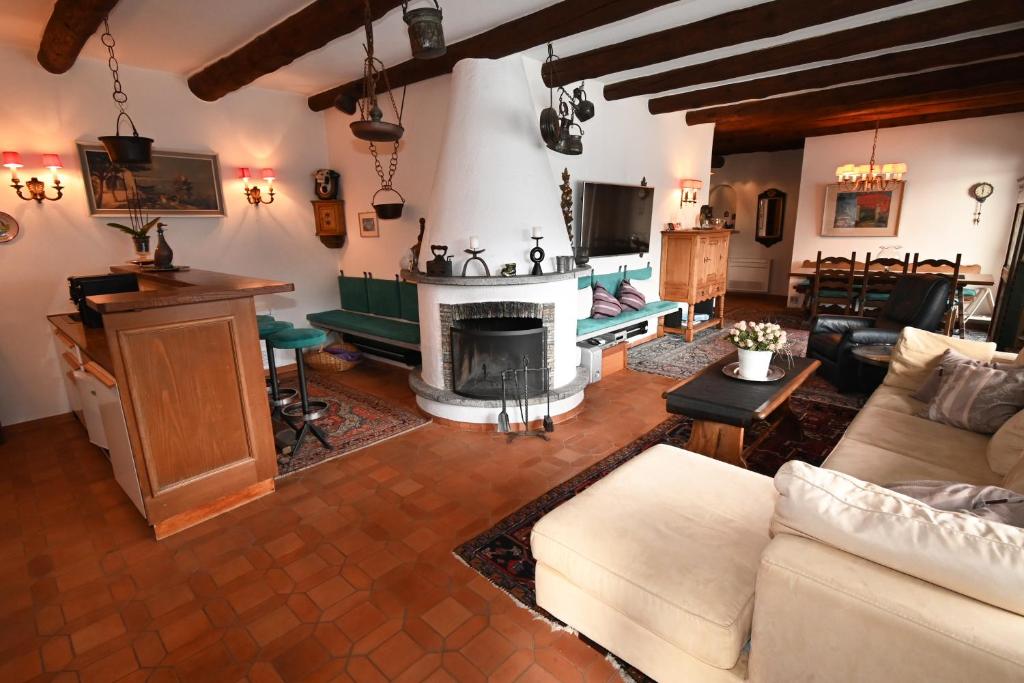 Posezení v ubytování Casa Ariane