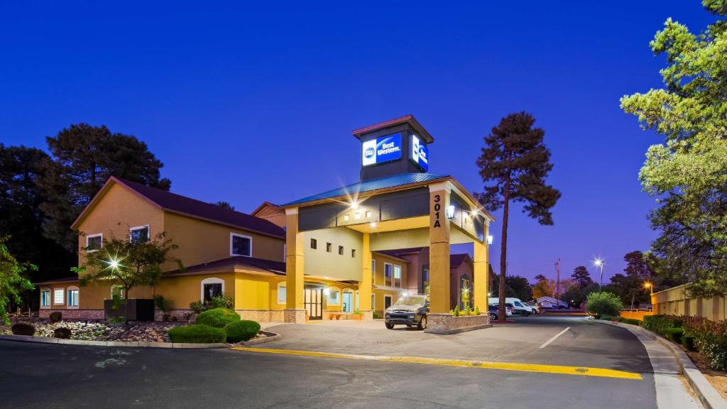 a building with a clock tower on top of it at Best Western Inn of Payson in Payson