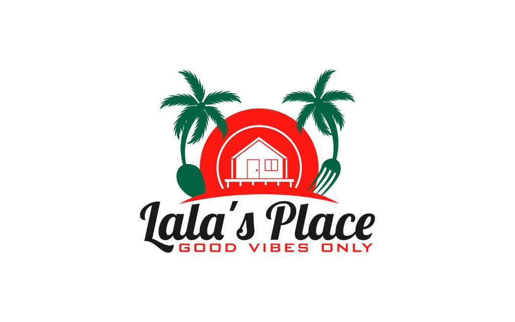 a logo for a place good vibes only at Lala's Place in Galle