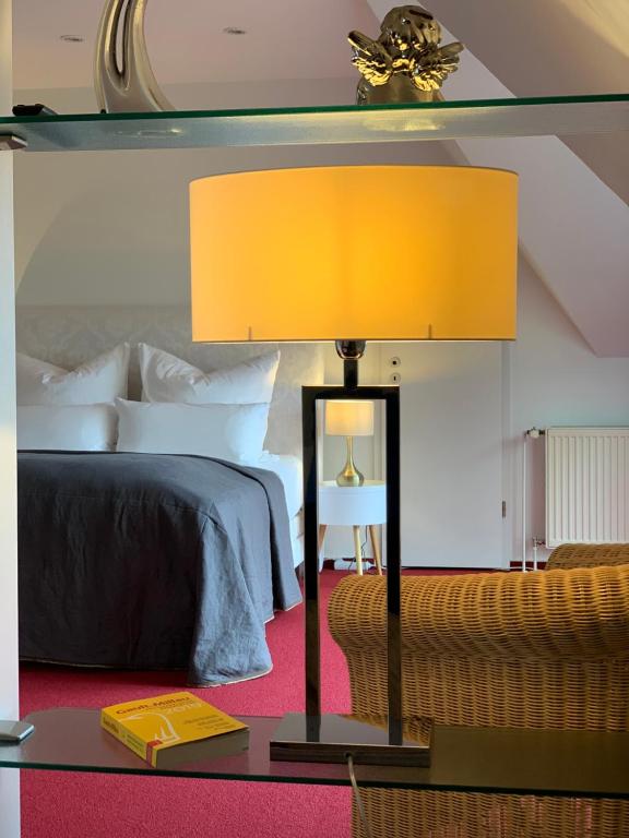 Postel nebo postele na pokoji v ubytování Familiensuite in Villa