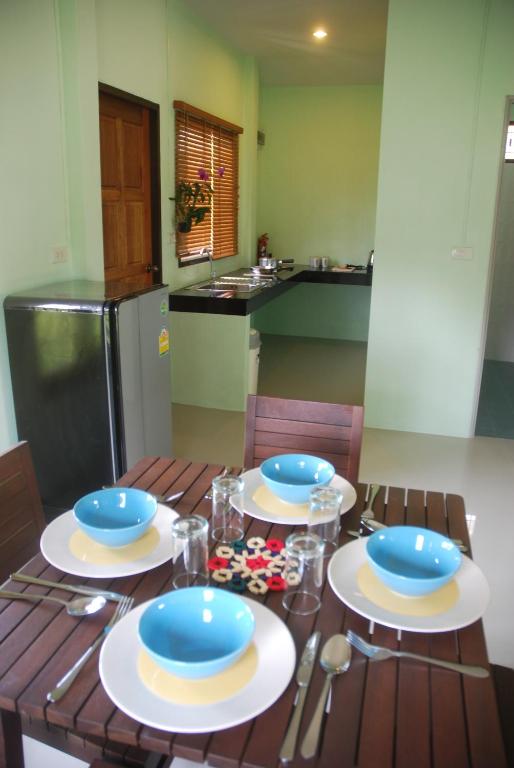 Kuchyň nebo kuchyňský kout v ubytování Anacar Bungalows