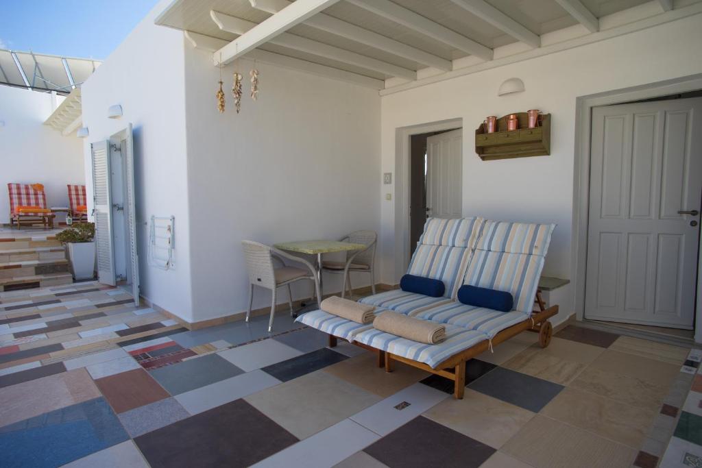 Balkón nebo terasa v ubytování Cyclades Studios