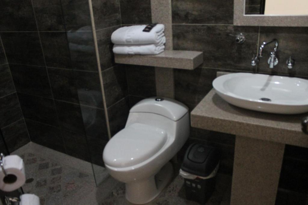 Koupelna v ubytování Hoteles Bogotá Inn Lago Chico Zona Rosa