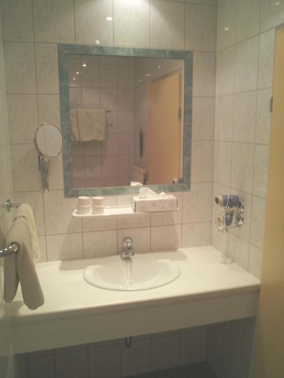 Koupelna v ubytování Haus Hubertus