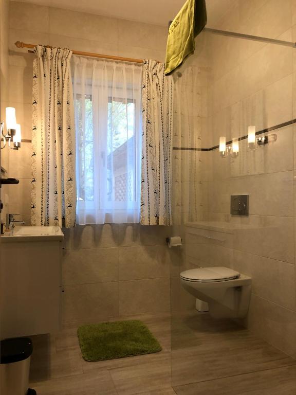 Kúpeľňa v ubytovaní Ausseer Chalet (nahe Hallstatt), Appartements