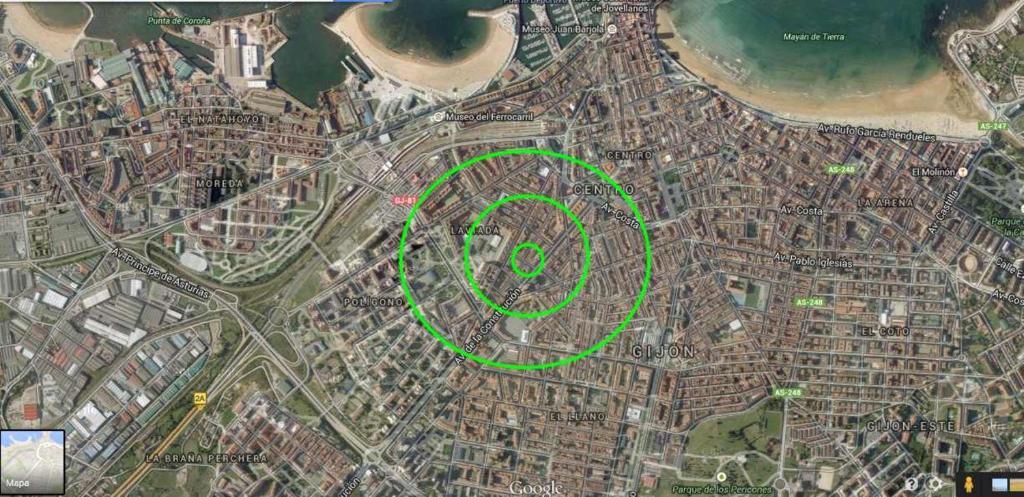 Letecký snímek ubytování TURISMO DE CALIDAD EN EL PARAISO DE GIJON