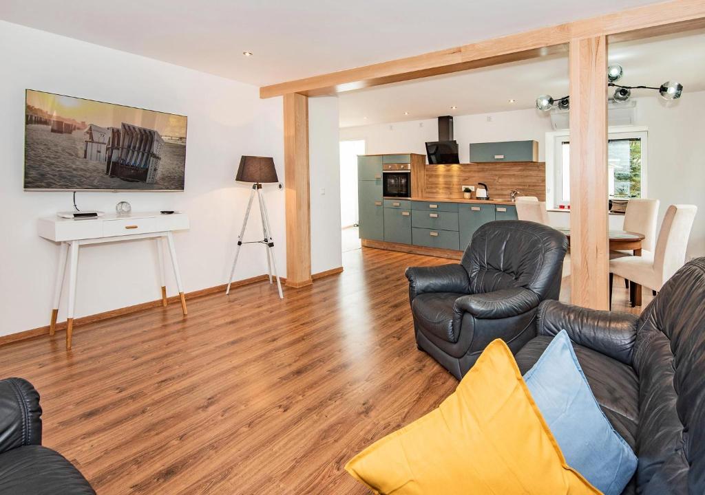 Kuchyň nebo kuchyňský kout v ubytování Ferienhaus Ingrid