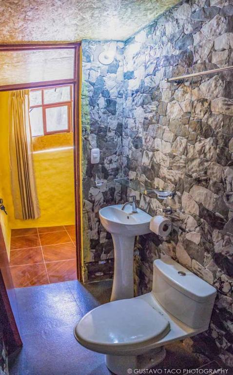 Koupelna v ubytování Paraiso Las Palmeras Lodge
