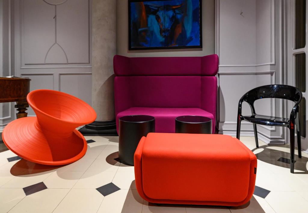 Posezení v ubytování ArtLoft Garni Hotel
