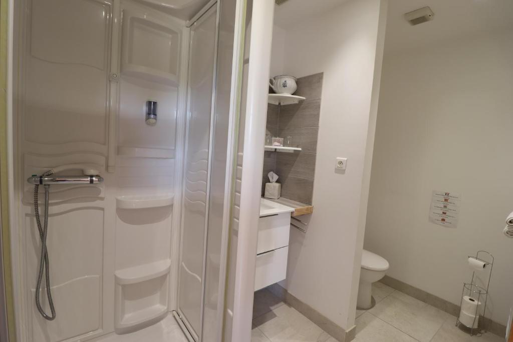 Koupelna v ubytování AUBERGE LE GABACHOU