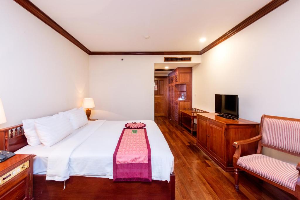 TV a/nebo společenská místnost v ubytování Steung Siemreap Hotel