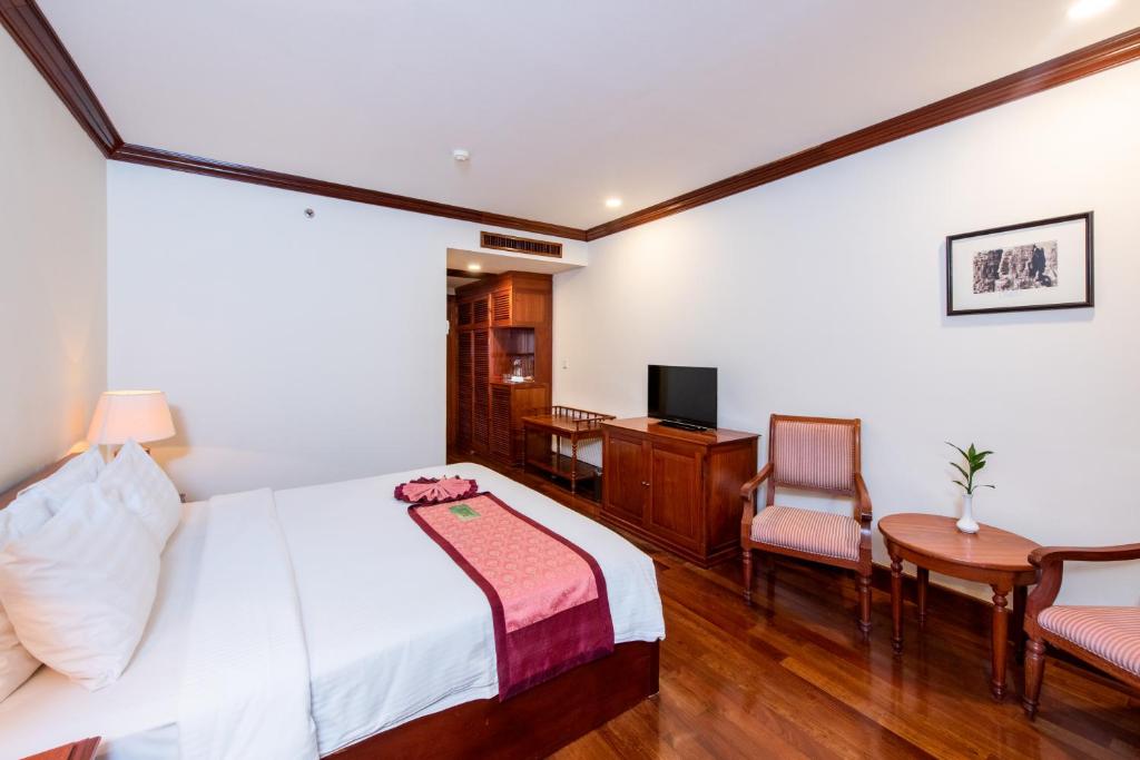 TV a/nebo společenská místnost v ubytování Steung Siemreap Hotel