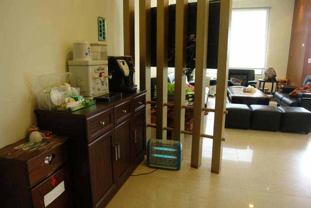Kuchyň nebo kuchyňský kout v ubytování Hualien Sheraton Hostel